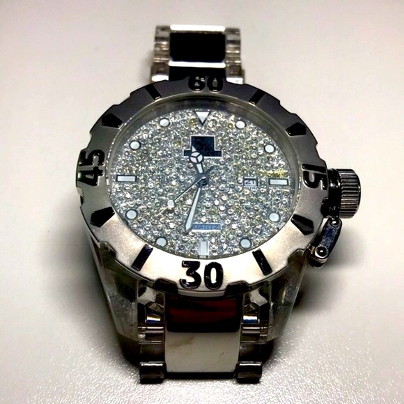 ⭐️HP⭐️ SK TIME Silver Austrian Rhinestones Fashion Watch - Picture 5 of 17